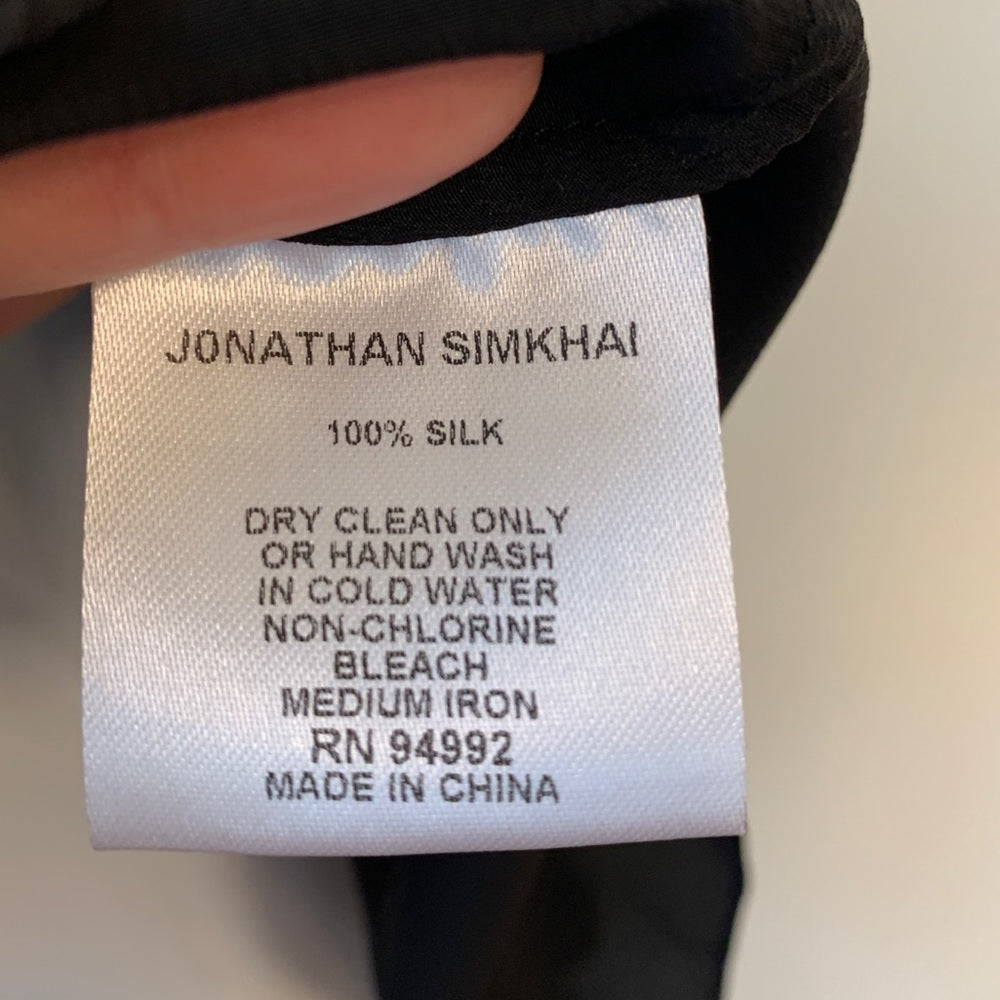 Jonathan Simkhai silk sleeveless blouse, size small