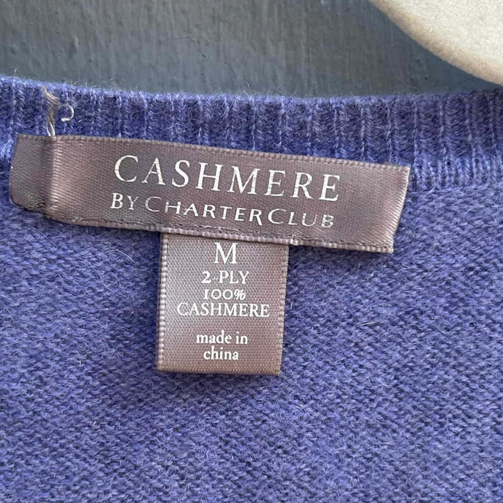 Charter Club 100% Cashmere sweater, M