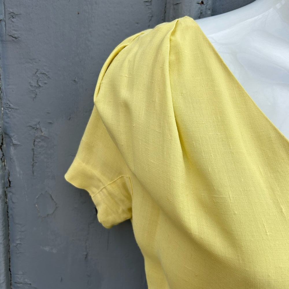 Jonelle 1950's Yellow Dress & jacket set, size vintage "12" (modern 6),
