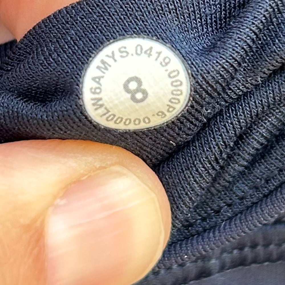Lululemon navy all the right places crop, size 8