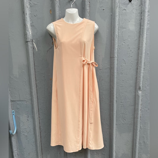 Oak + Fort Peach Pink tie side Dress, size Small