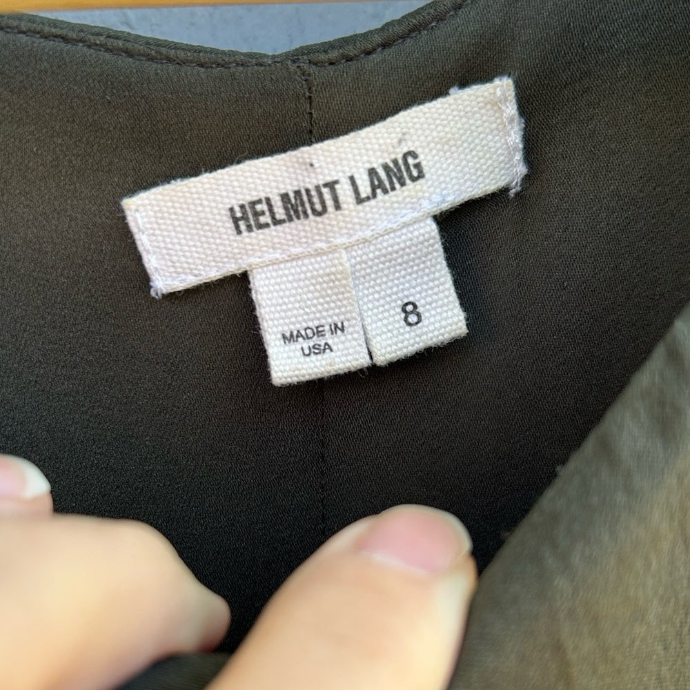 Helmut Lang Green sleeveless shift, size 8