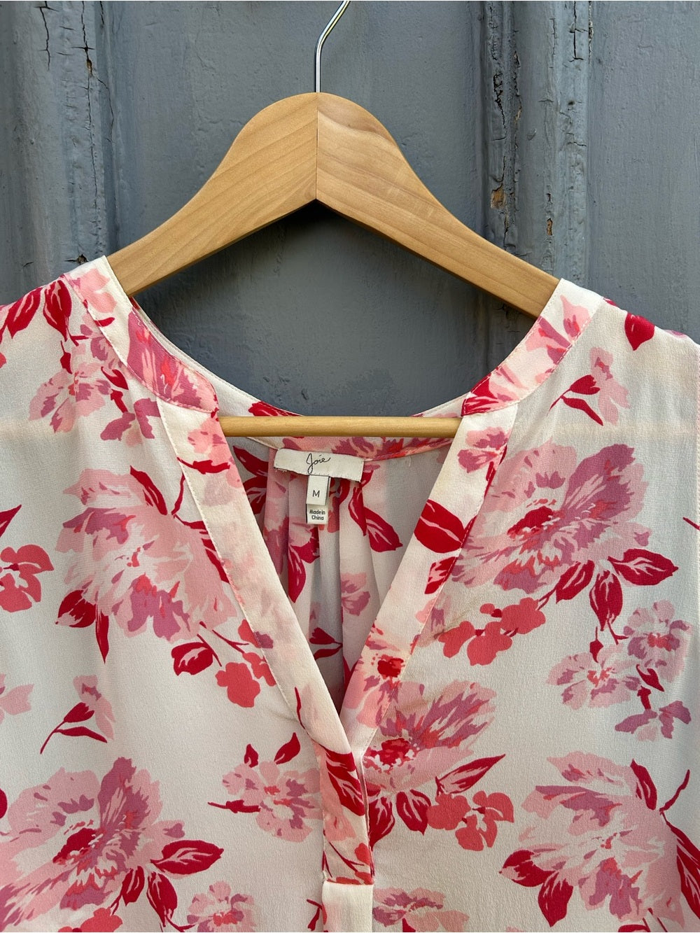 Joie Pink Floral Aruba Silk Tank, size M