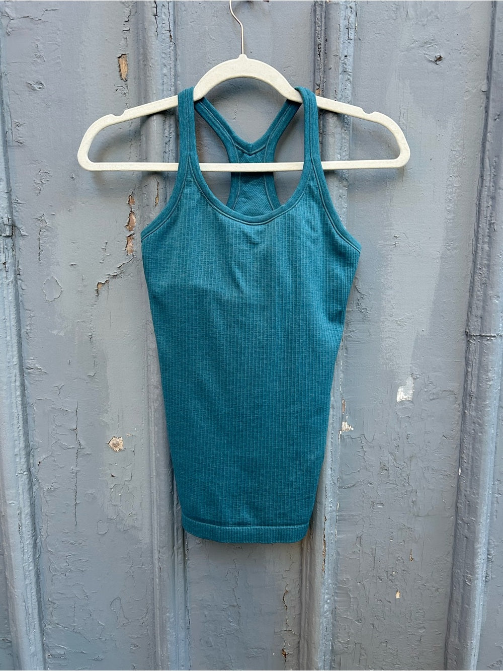Lululemon Ebb to Street Tank Top, Teal Green, size 4