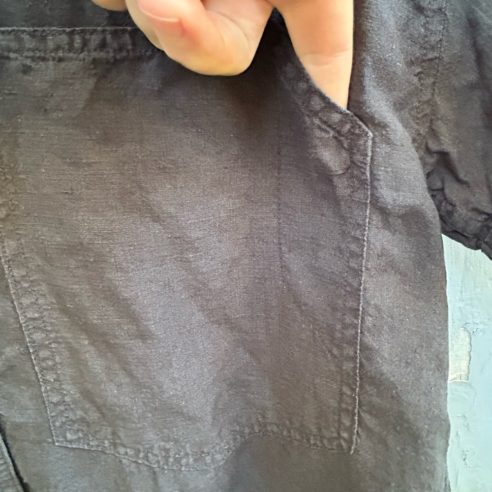 Power of my People black Wayward Fit Ss button up shirt, size xxs