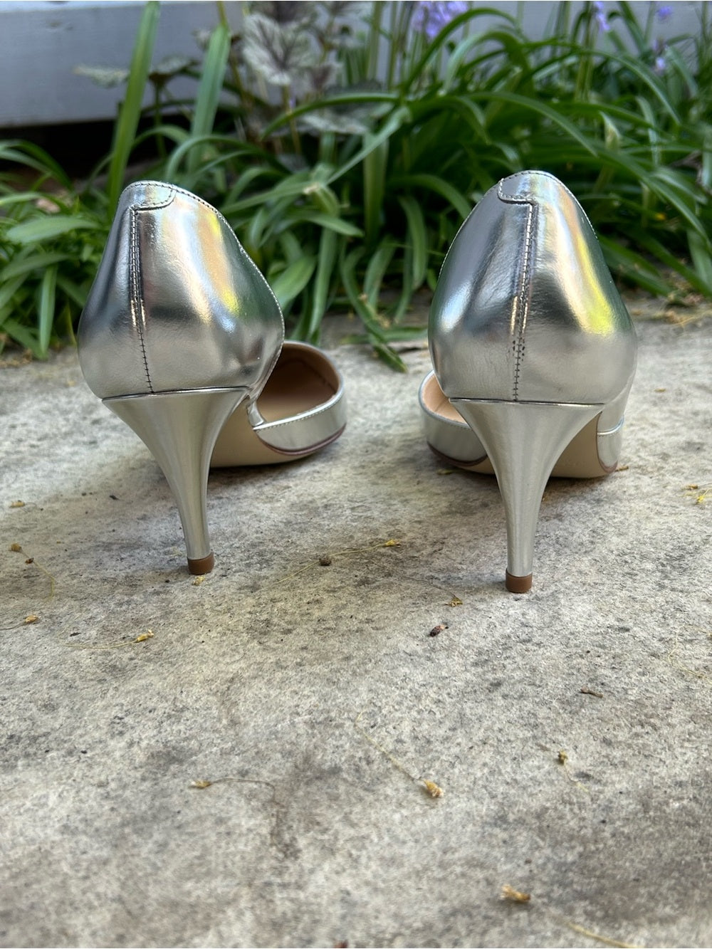J. Crew Valentina Metallic Silver pumps, BNIB, size 7.5