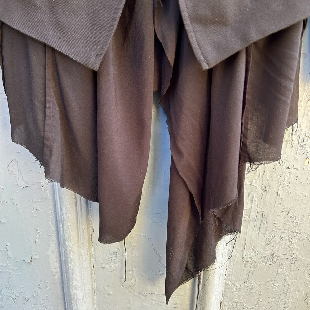 Tiger of Sweden black modern draped scarf  blazer, size M