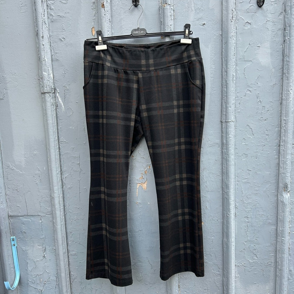 Dotty Plaid Check Pants, size Large