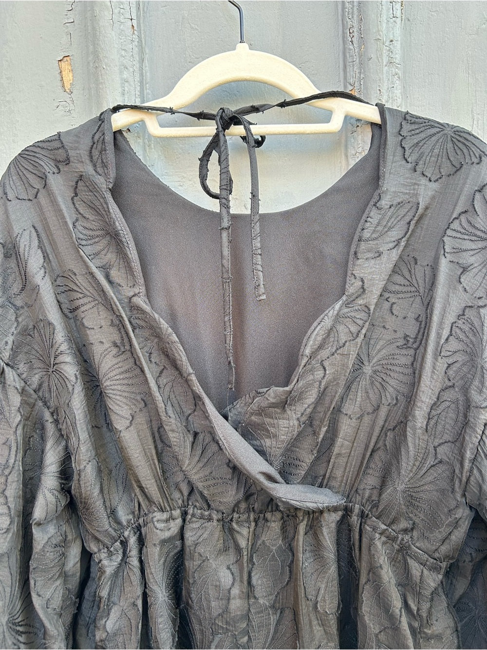 Kiki Vargas X Target Black Embroidered Puff Sleeve Dress, Small