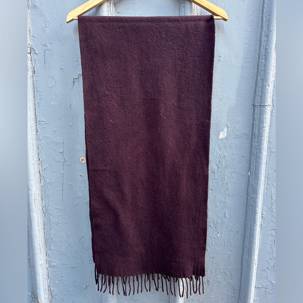 Vintage Italian Wool Cashmere Scarf, 66” x 14 1/4”