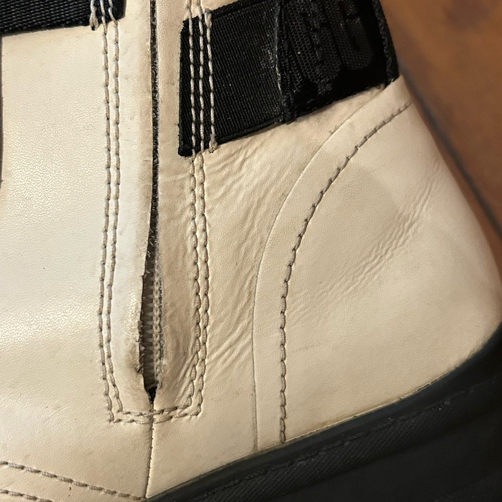 Ugg White Sid Combat Boots, size 7