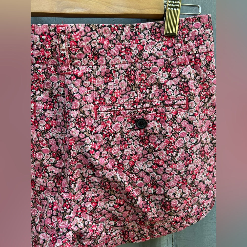 J.Crew x Liberty Art Fabrics pink floral chino shorts, size 4
