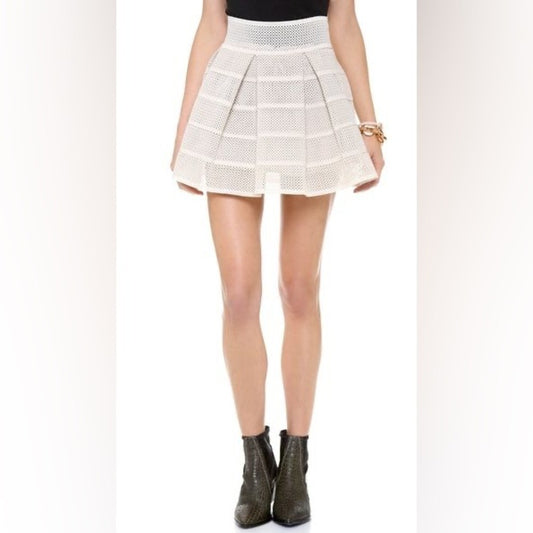 Endless Rose Taupe Mesh Mini Skirt, size S