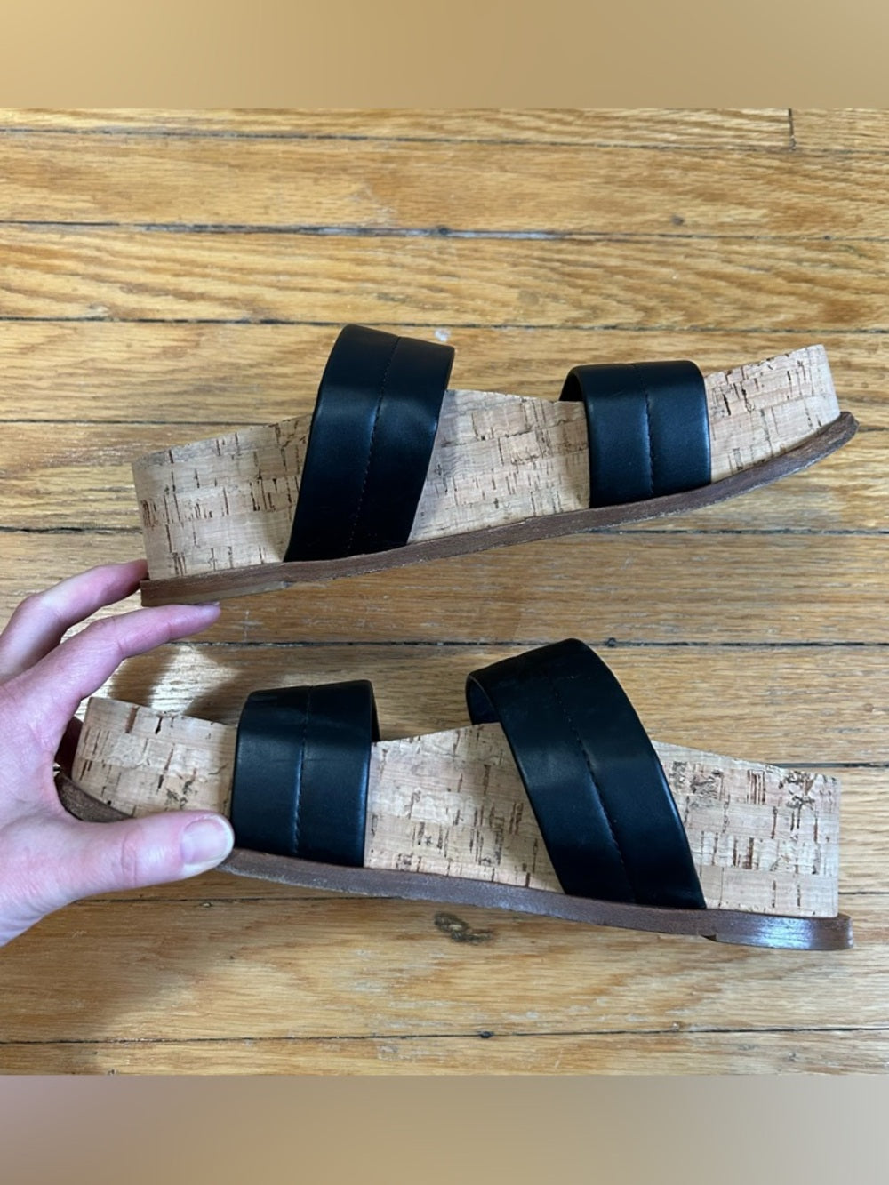 Gabriella Hearst Black Striker Sandals, size 38.5