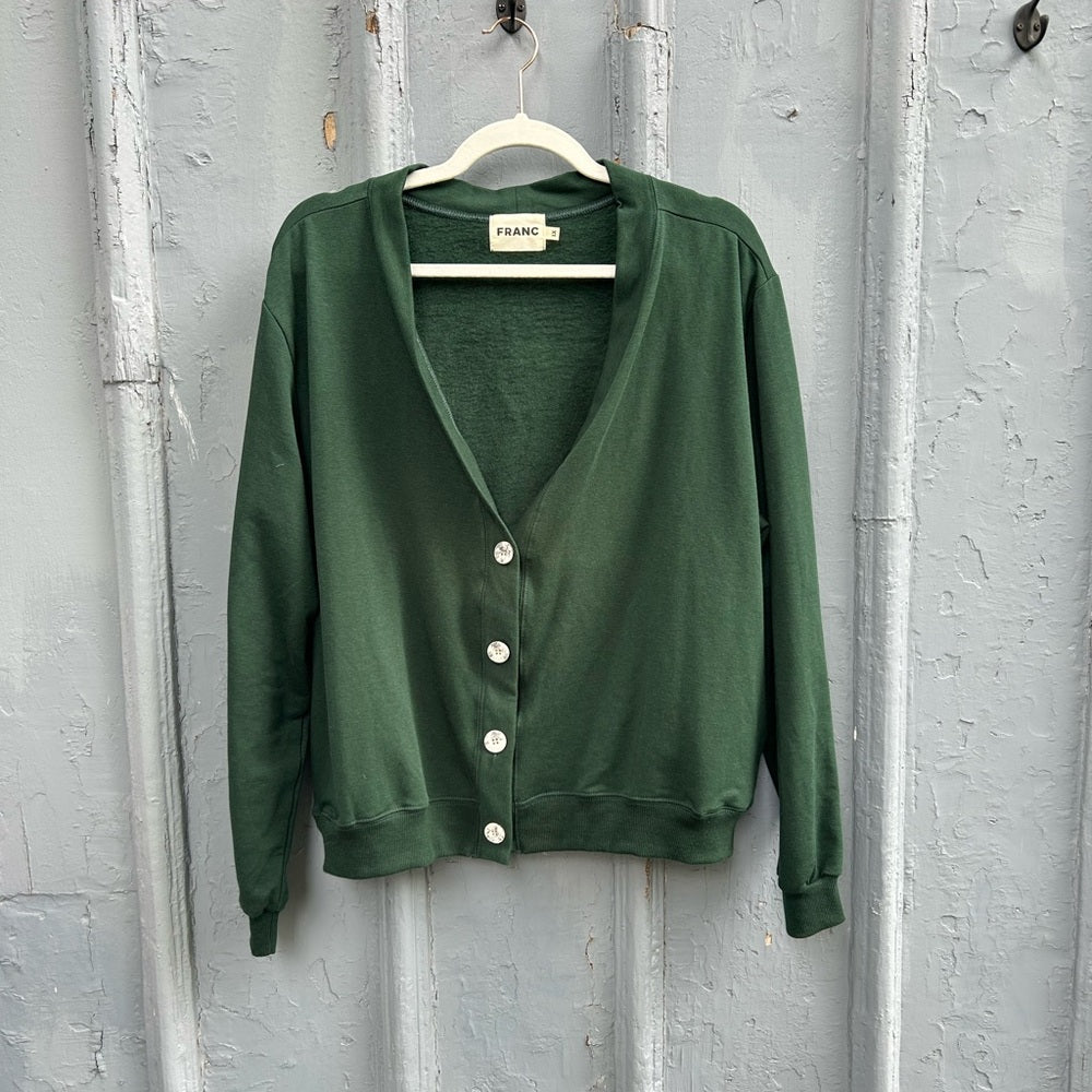 Franc Green The Cropped Cardi, size 1X