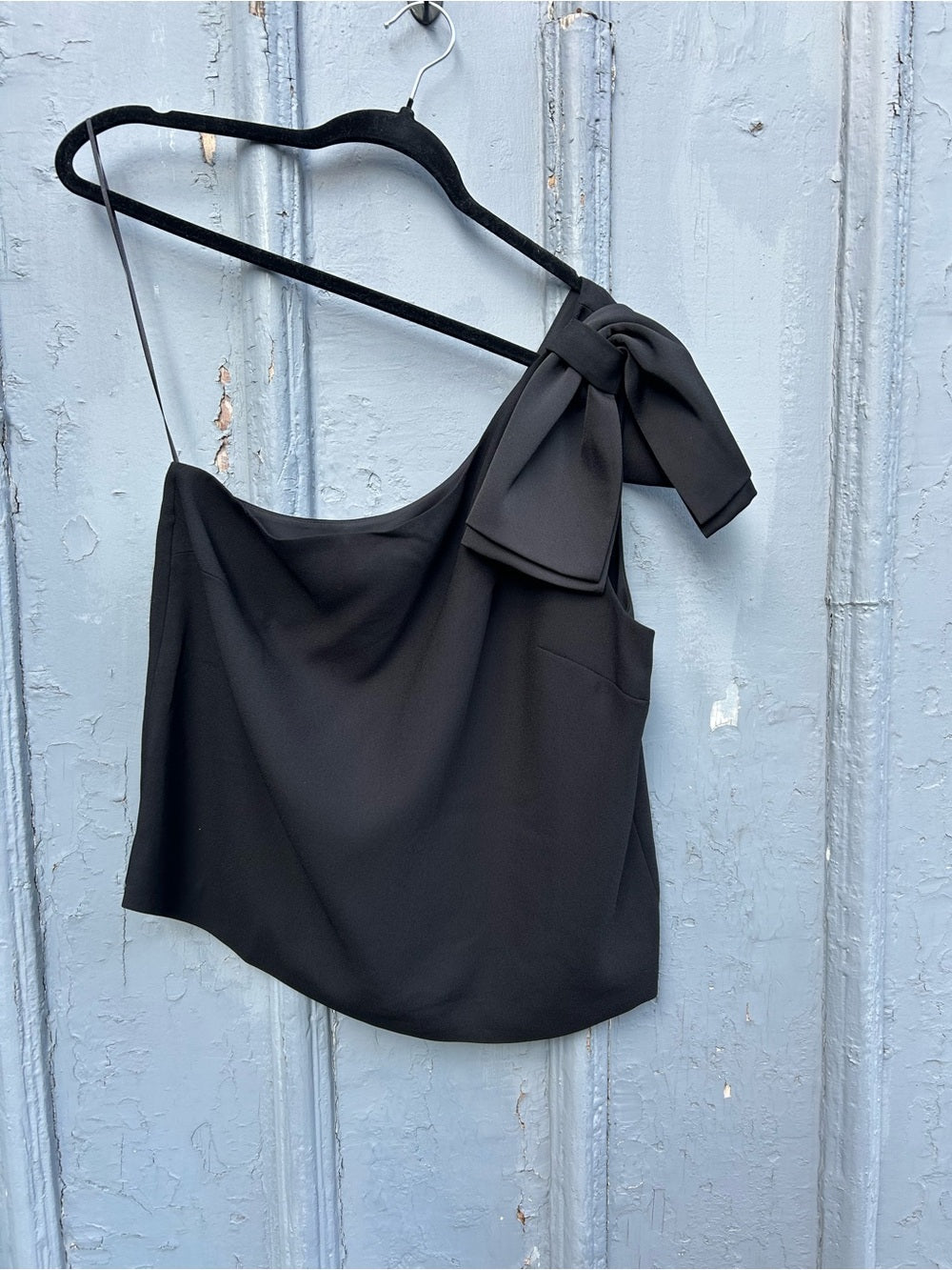 Club Monaco One shoulder black blouse, size 10