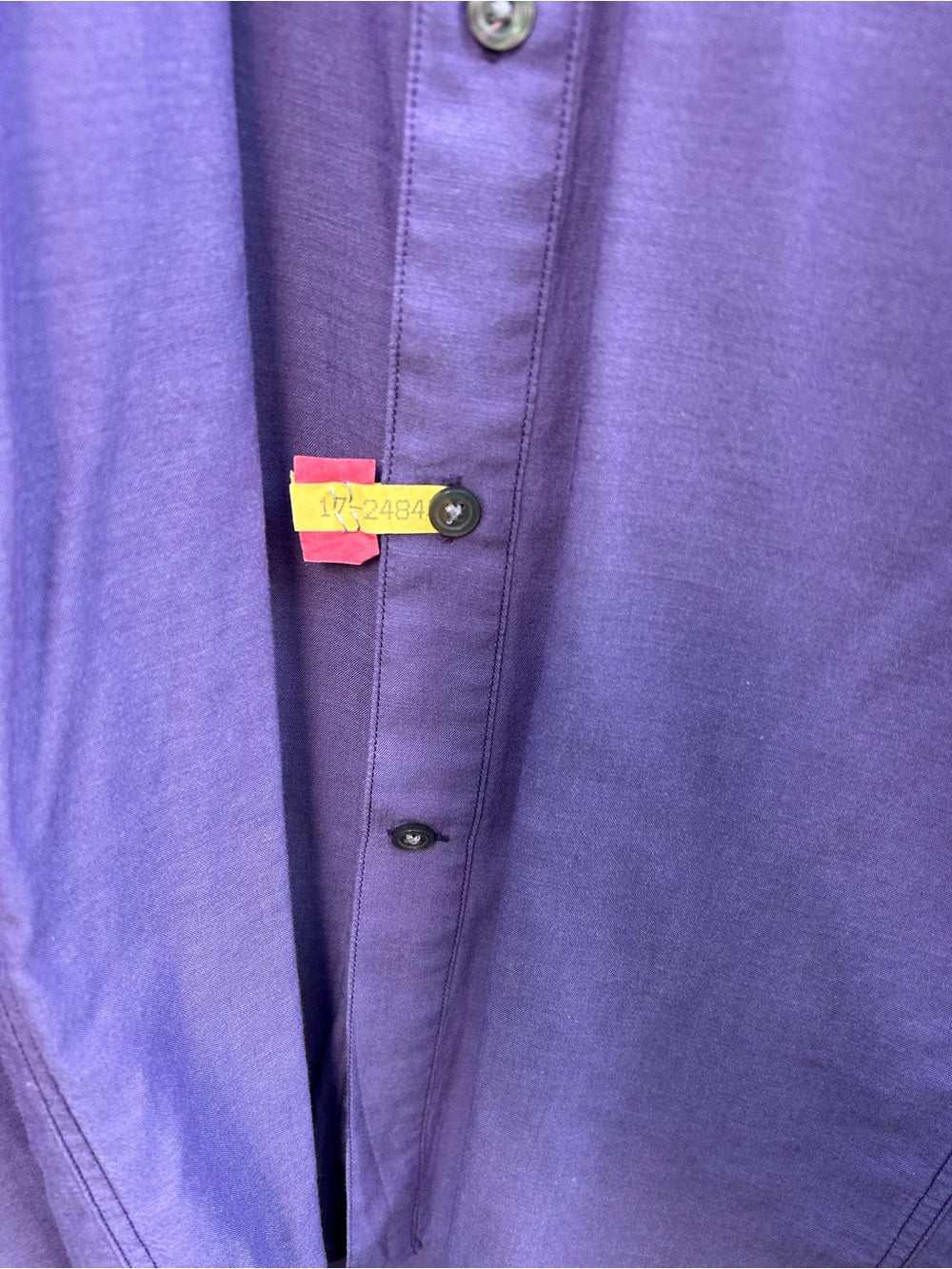 John Varvatos Purple Double Zip Chest Pocket Button-Down Shirt, size XXL