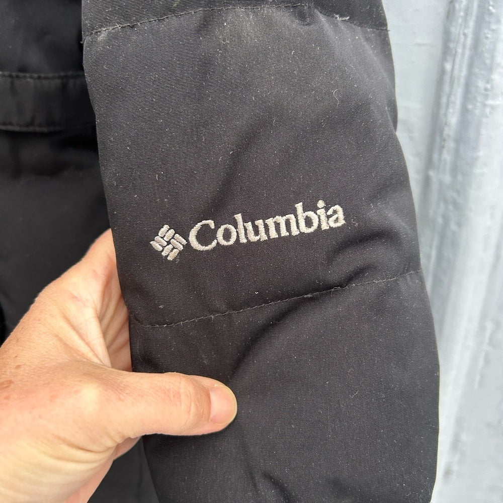 Columbia Youth Girls Black Puffer Down Filled Jacket Size7/8