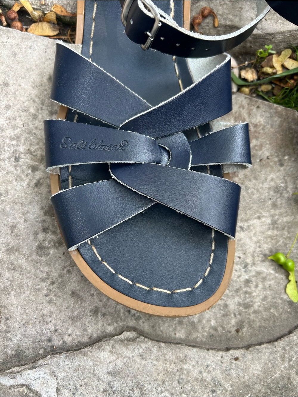 Salt Water sandals Original Navy Blue, size “6” (US8)