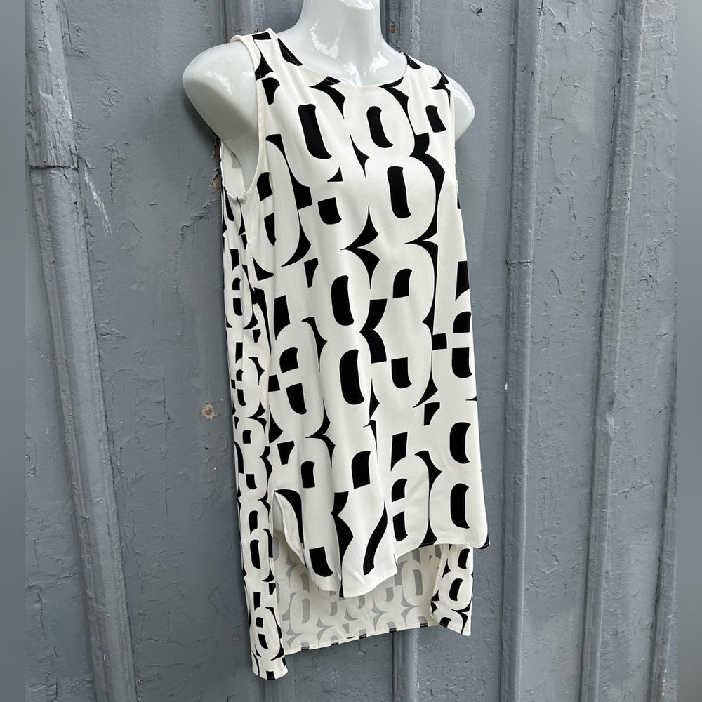 SportMax MaxMara Black & White High Low tunic, BNWT, size Small