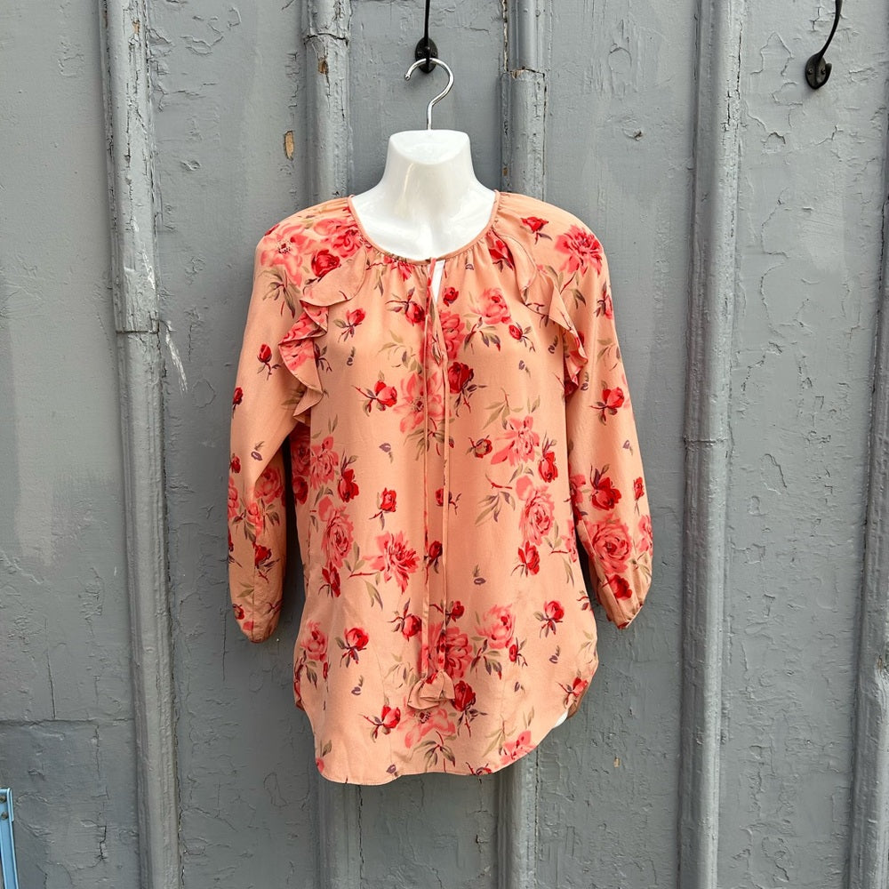 Rebecca Taylor Silk Floral Blouse, size 0