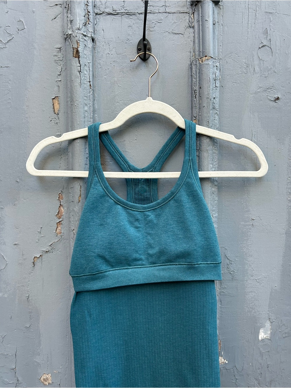 Lululemon Ebb to Street Tank Top, Teal Green, size 4