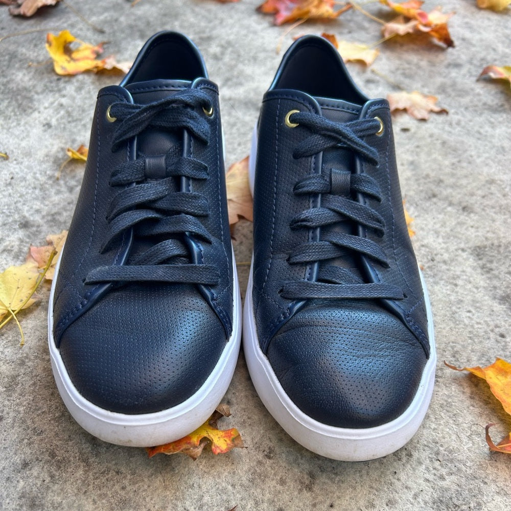 Cole Haan Lunar Grand Wing Tip Black Oxford Shoes, Size 7.5