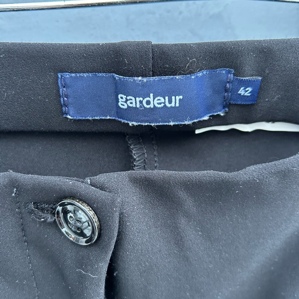 Gardeur Black Zene Straight Leg Pants, size 42 (approx US 10)