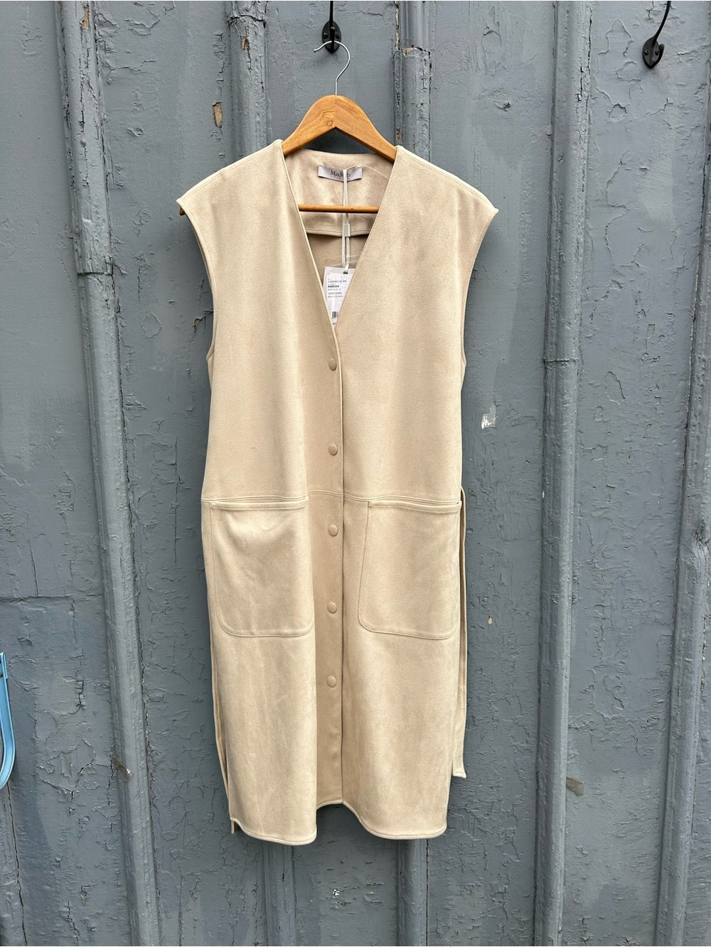MaxMara Leisure Cream Jersey Gilet Vest, BNWT, size Large