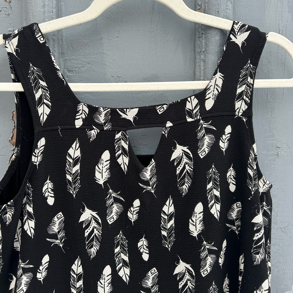 Cherry Bobin black & white feather tank, size S