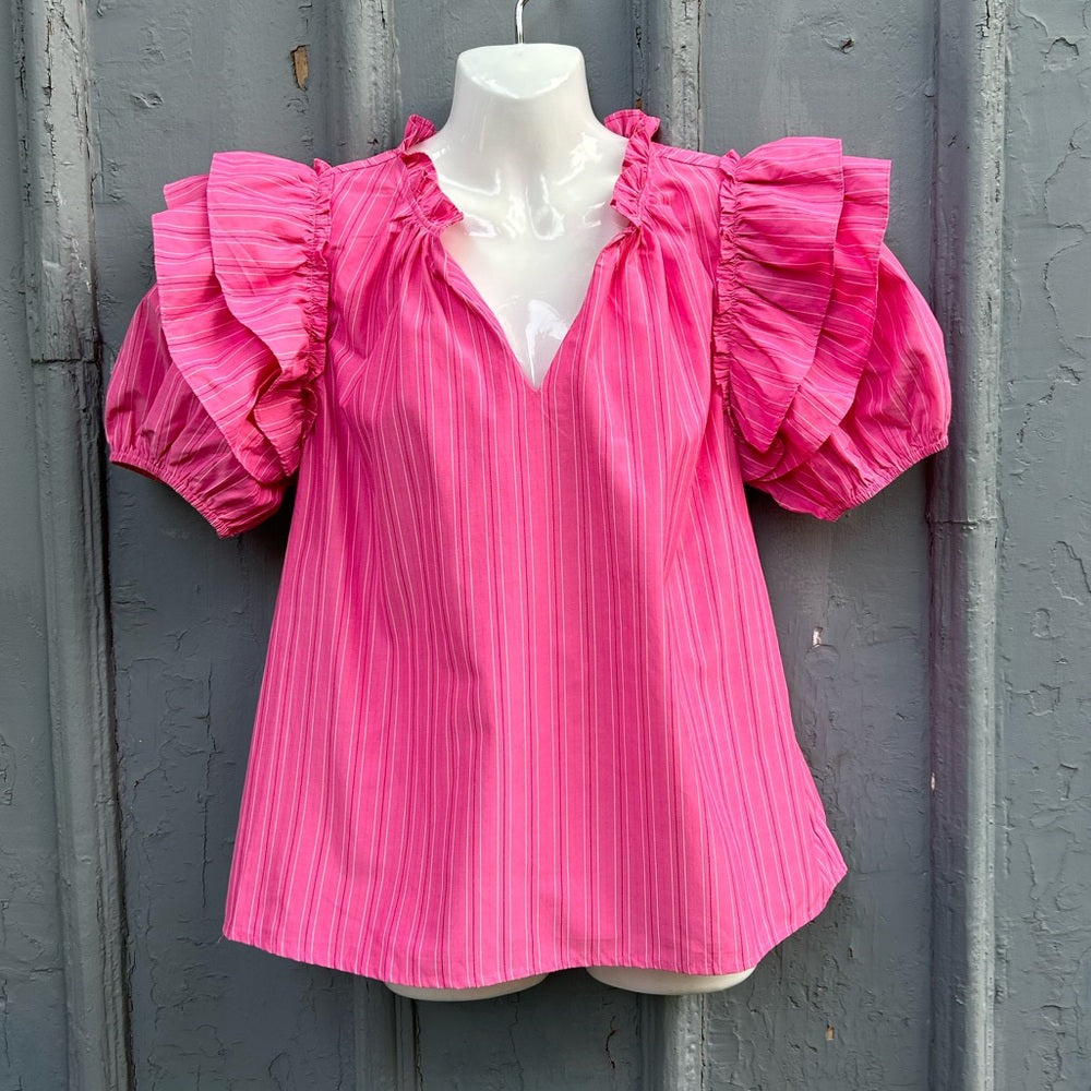 Day + Moon Ruffle Blouse, BNWT, size Small