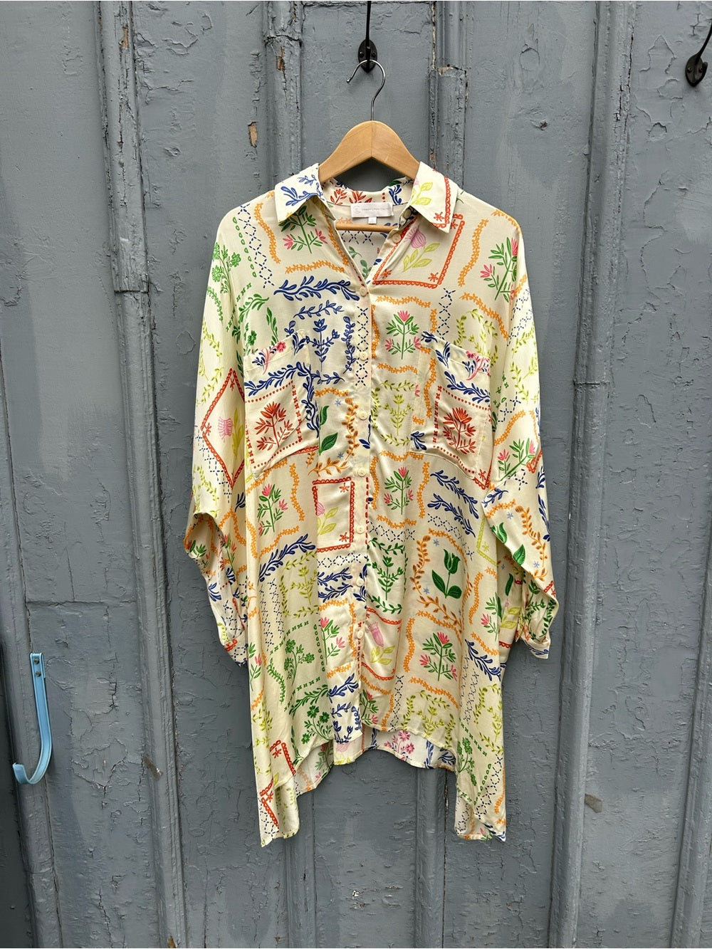 Corey Lynn Carter Floral Oversized Shirt dress, Small
