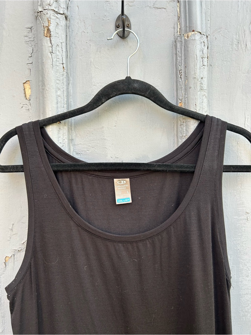 Icebreaker black Yanni merino tank dress, size L