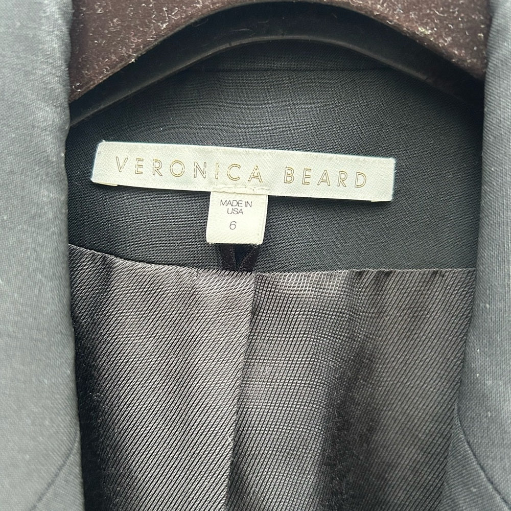 Veronica Beard Black Wool Dickey Blazer, size 6