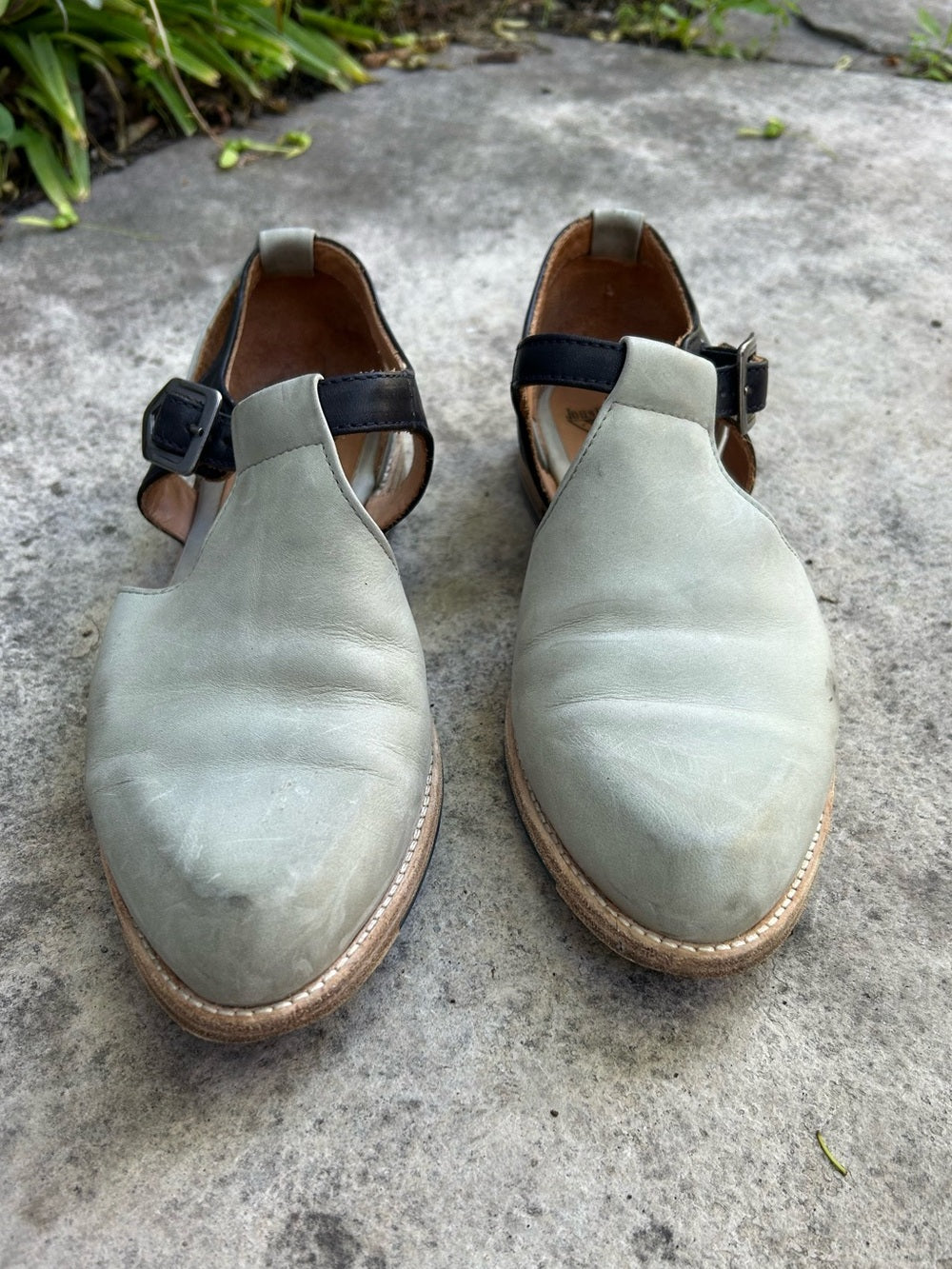 John Fluevog Modvog Maria-Louisa Side Buckled T-Strap Shoe, size 7.5