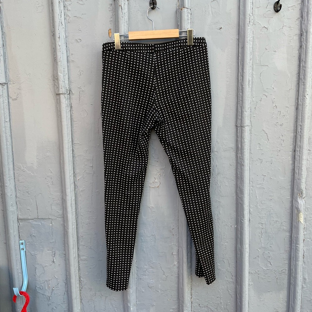 Moschino Cheap and Chic Black Polka Dot slim fit trousers, Size 6