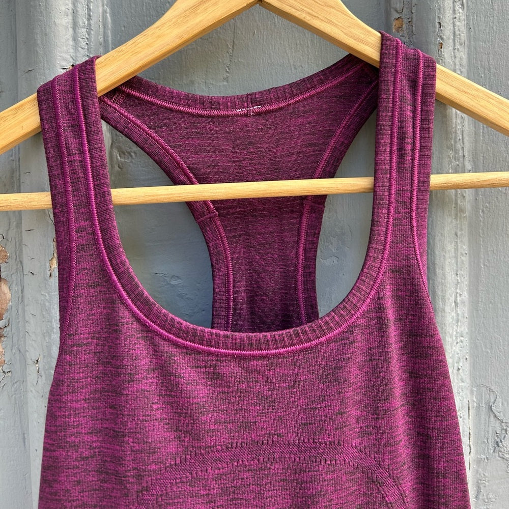 Lululemon purple swiftly tech racer back, size 4