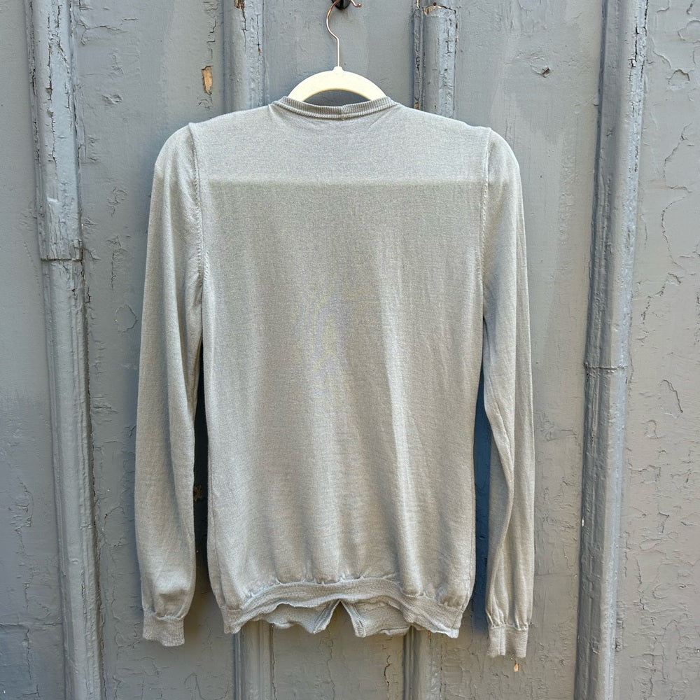 Red Valentino blue ruffle front sweater, size approx Small