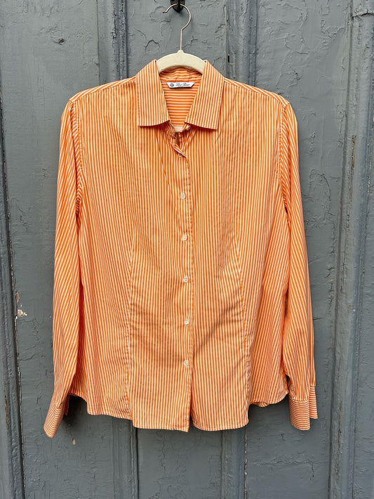 Loro Piana Classic Striped Buttondown, size 46 (they say 10, I say 8)