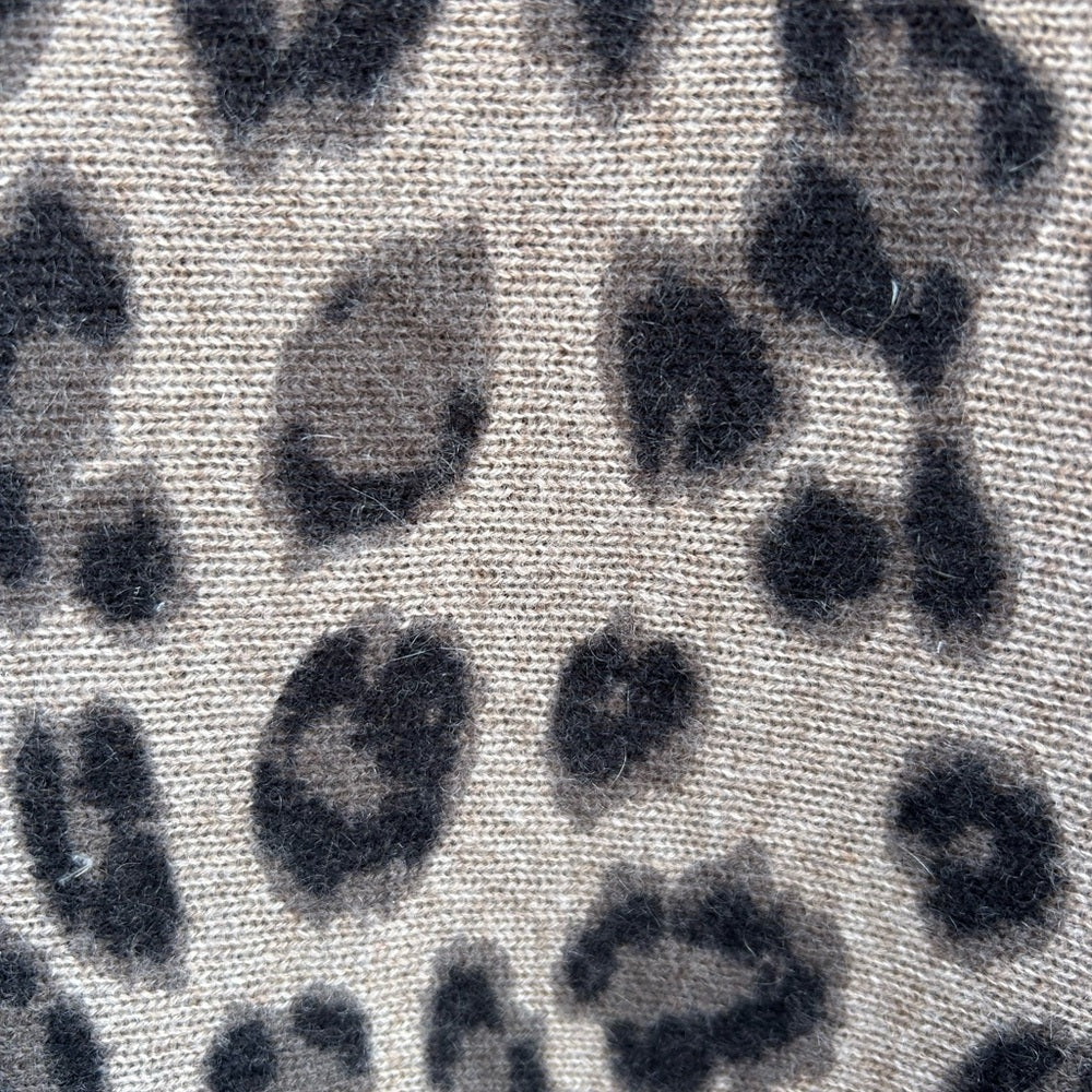 Charter Club Cheetah Print Cashmere Sweater, Small