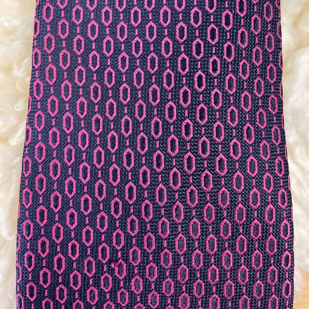Z Zenga purple silk blend patterned tie