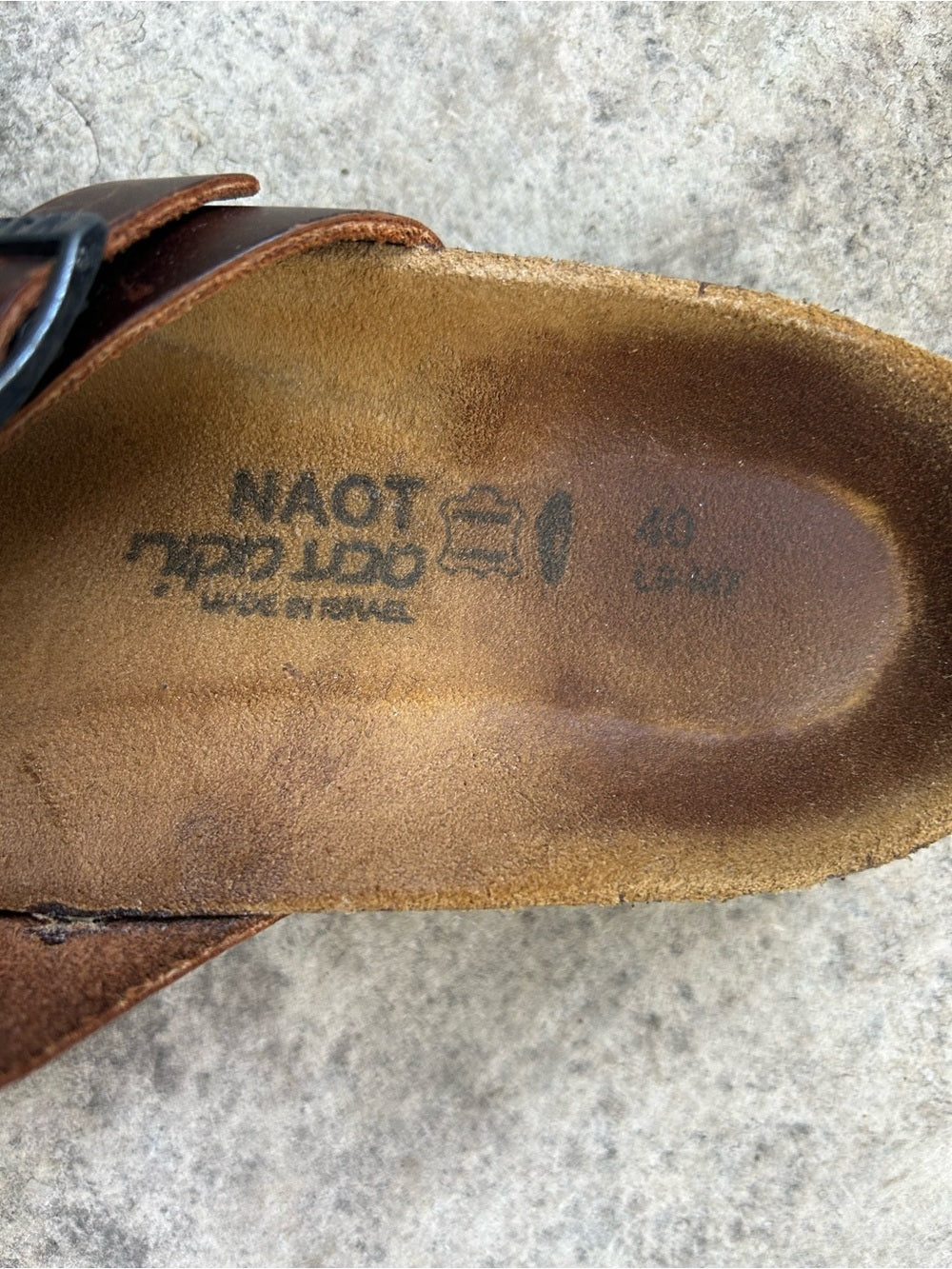 Naot Tahoe Buffalo Leather Sandals, size 40