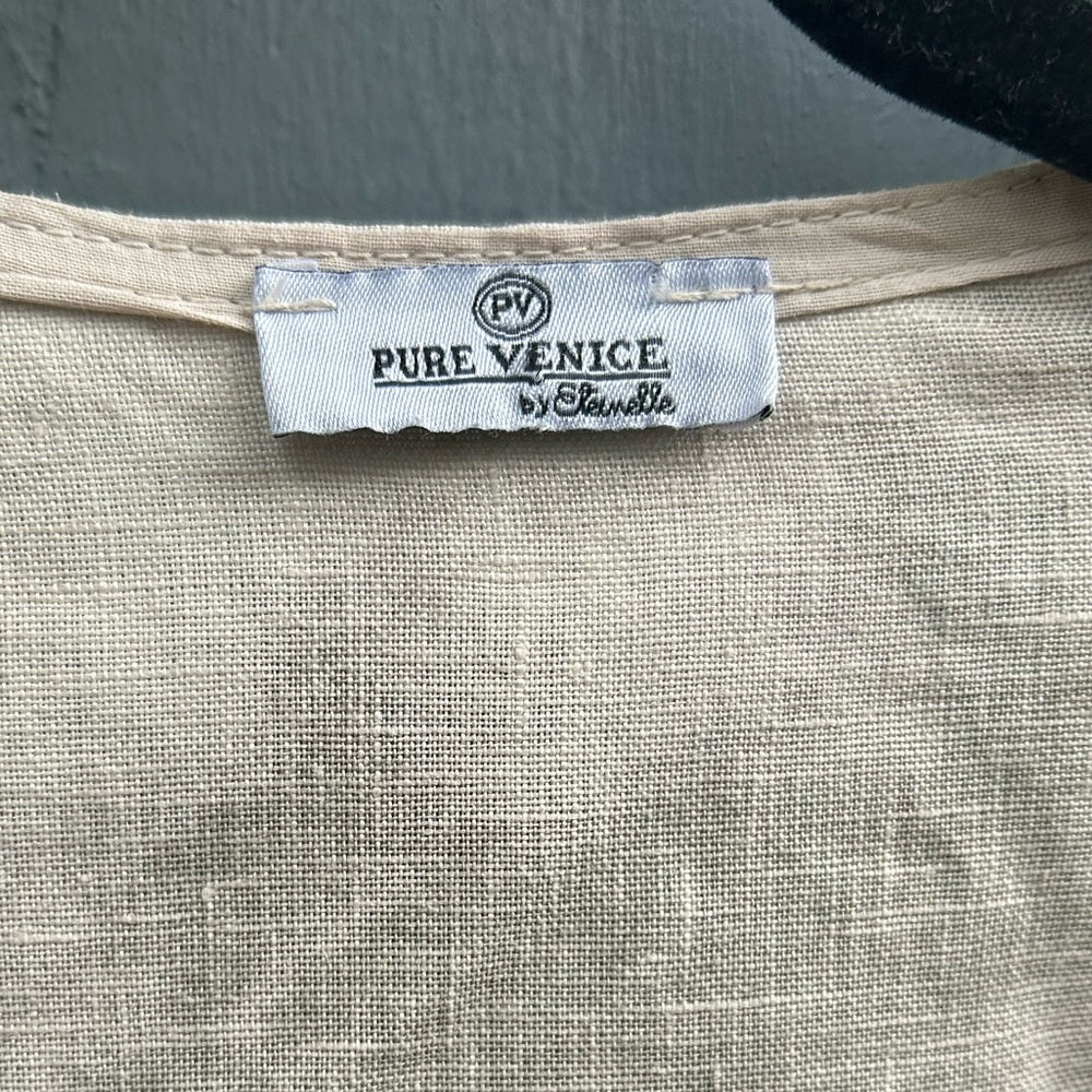 Pure Venice Linen Open Front Jacket, One Size