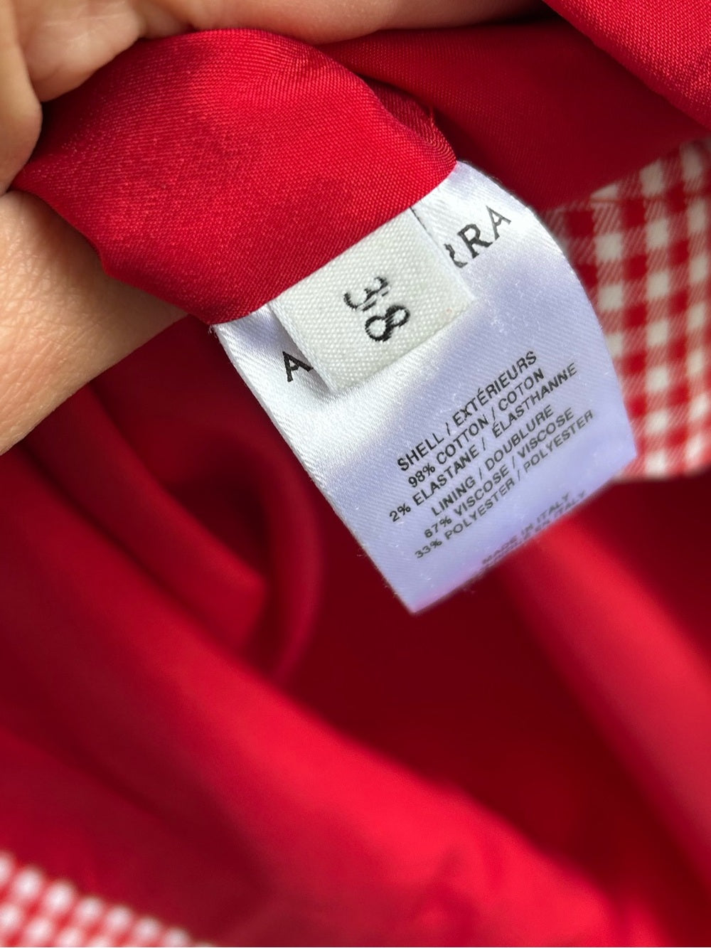 Altuzarra Gingham Shift dress, size 38 (approx 4/6)