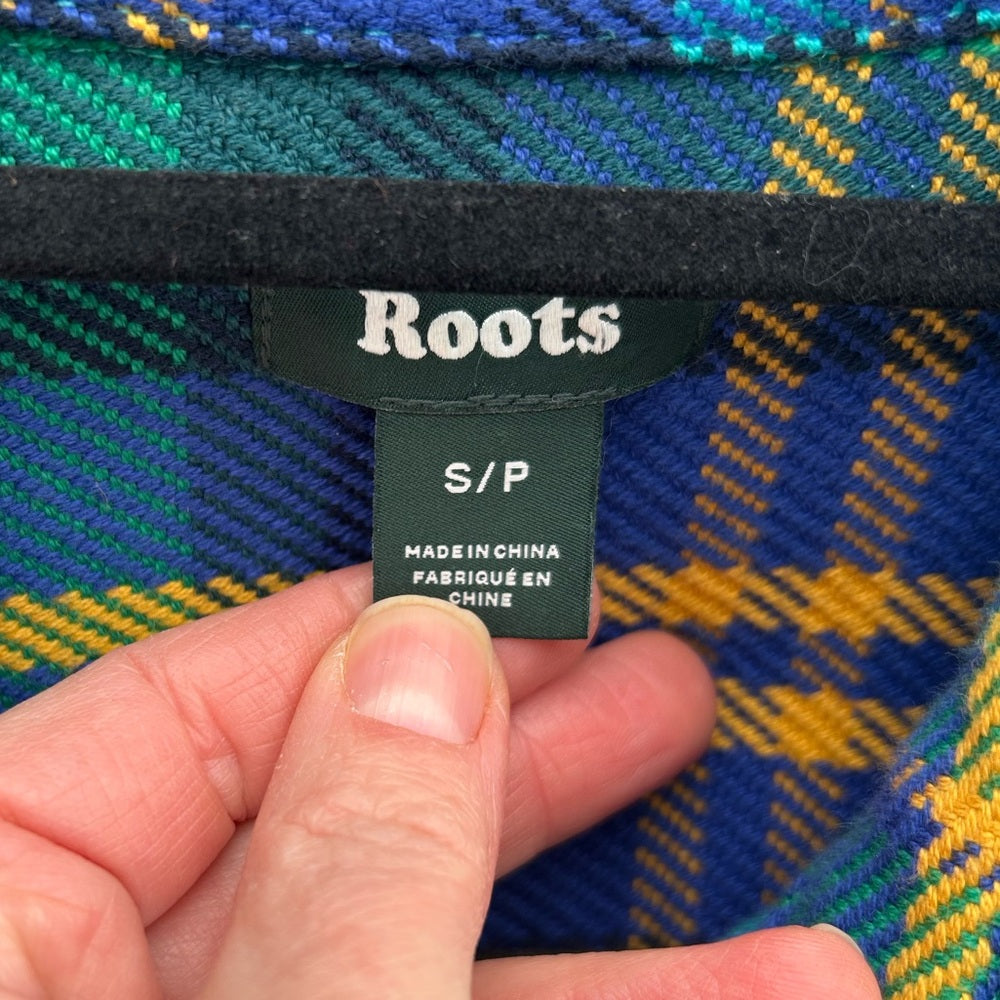 Roots Seymour Plaid Shacket, Size S (oversized)