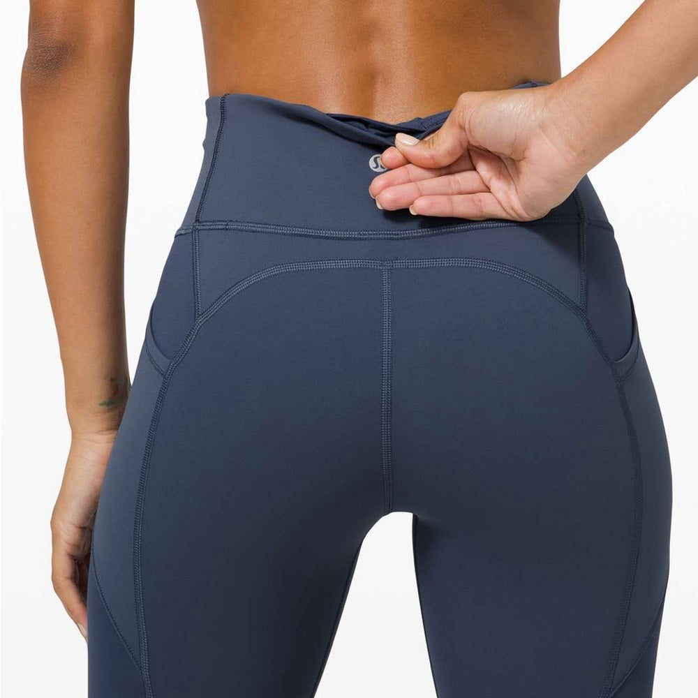 Lululemon navy all the right places crop, size 8