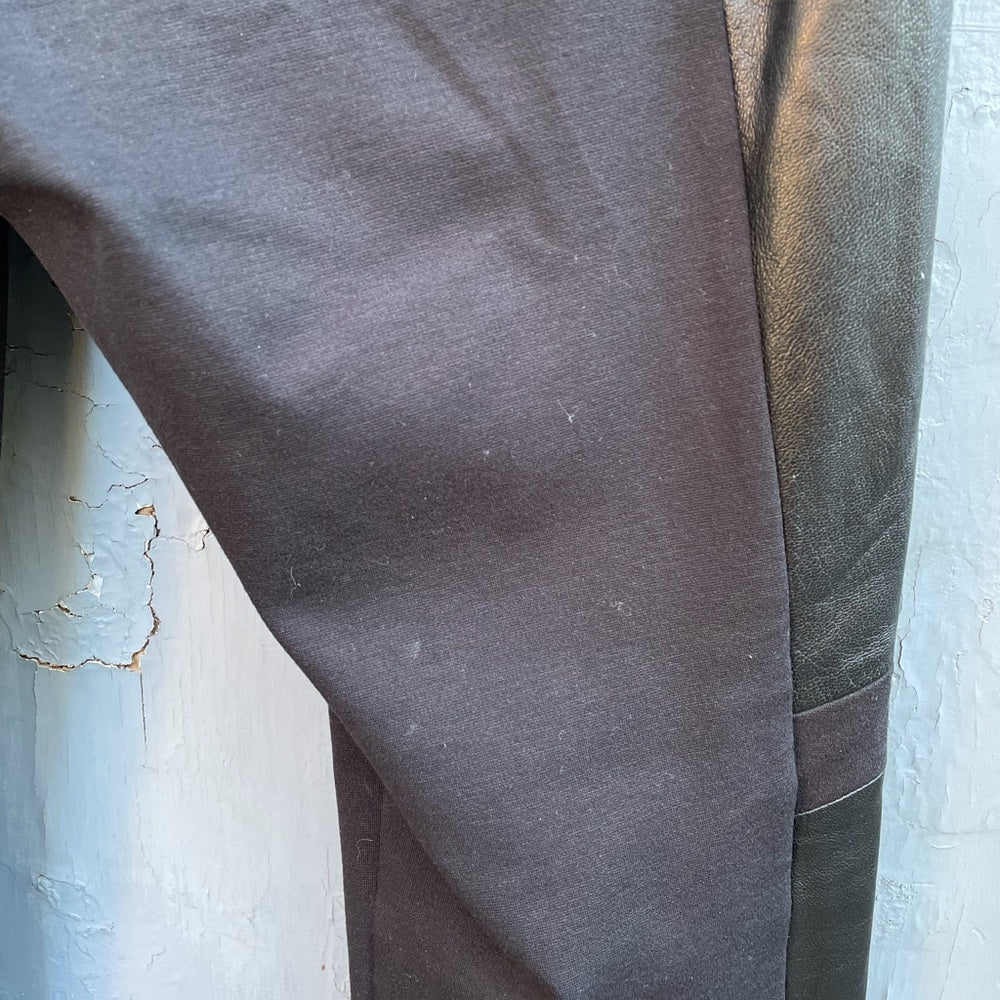 Theory Hasna Leggings with leather sides, Size Large