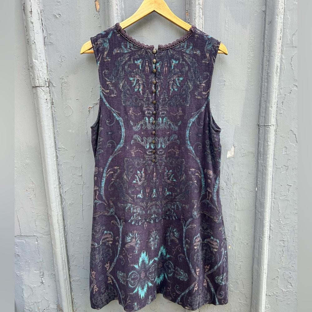 Free People Cotton Sleeveless dress with lace, size Large