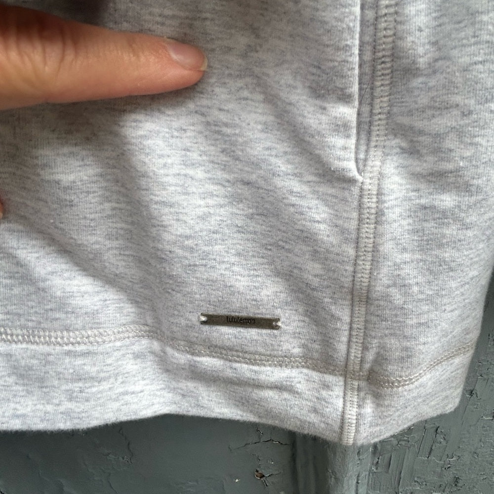 Lululemon light Grey Savasana Wrap Sweater, size 6
