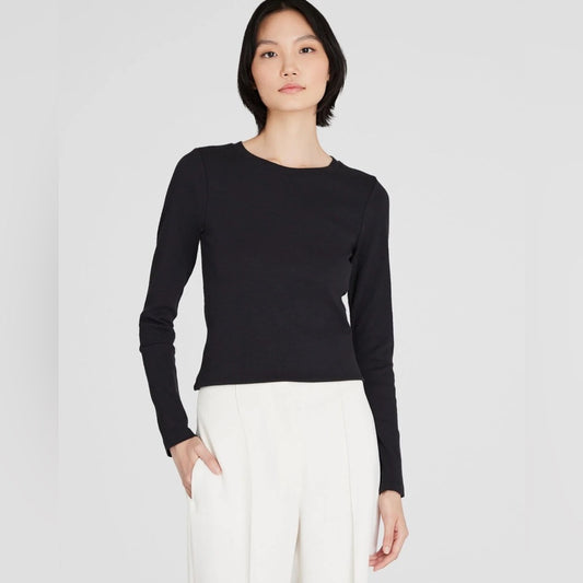 Club Monaco Ribbed Long Sleeved Tee, Large